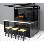 Беседка с барной стойкой, мангалом и печкой "БИГБОСС"