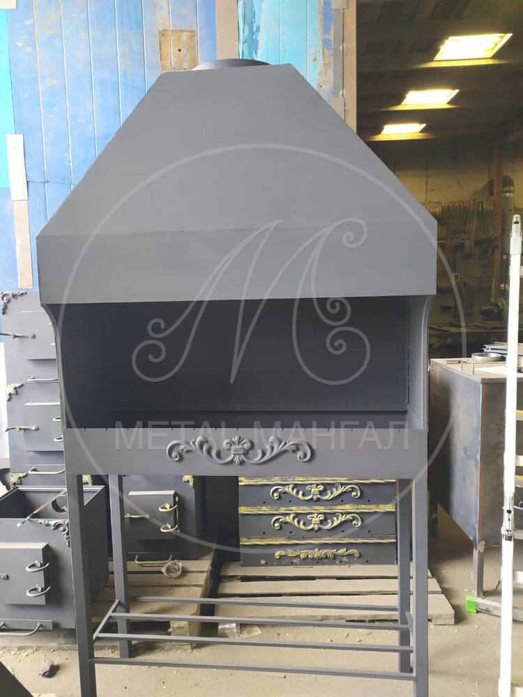 Мангал 1150 х 400 с вытяжкой
