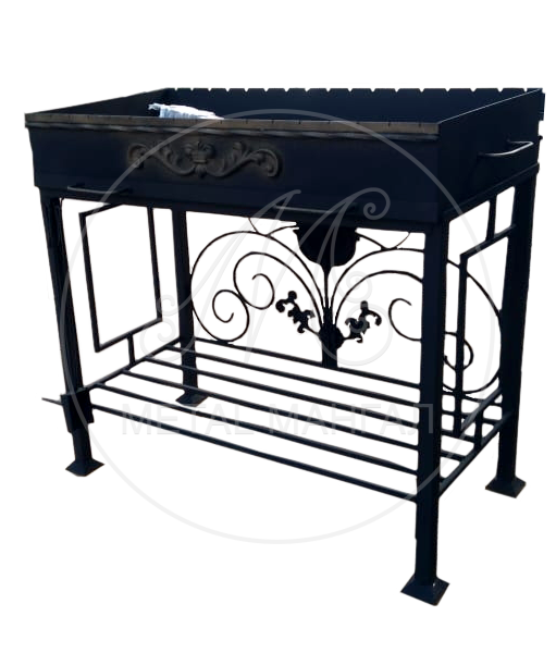 Мангал на ножках с зольниками 800 х 450 х 150