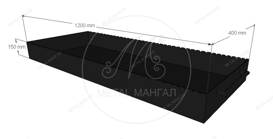 Жаровня 1200 х 400 х 150