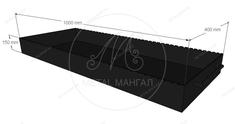 Жаровня 1000 х 400 х 200