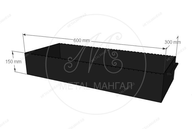 Жаровня  600 х 300 х 150
