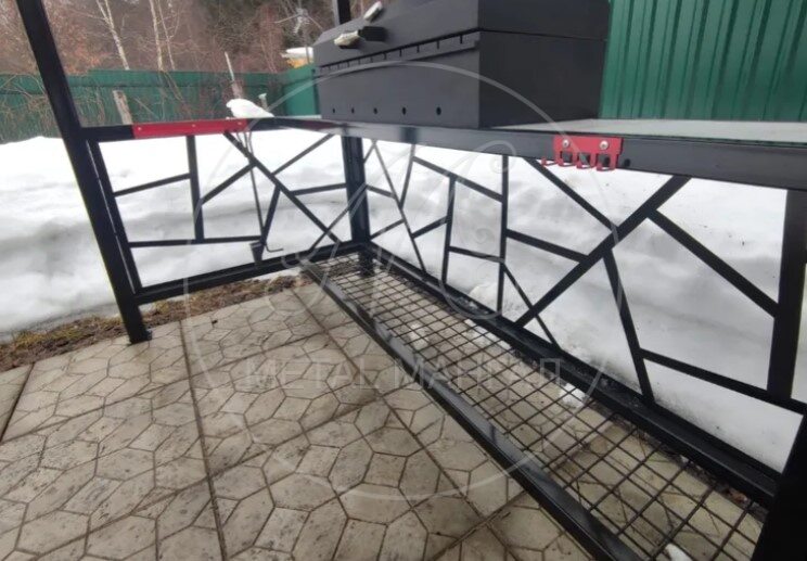 Беседка с мангалом и печкой "Грек-3"