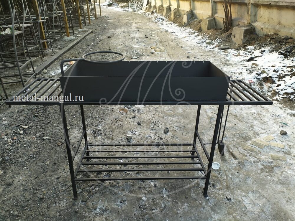 Мангал 100 х 40 х 15 с полками