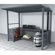 Беседка 240х150 см  с мангалом и печкой "Матрица-2"