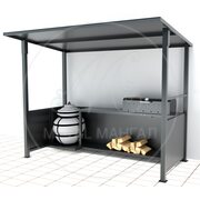 Беседка 240х150 см  с мангалом  "Глухарь-2"