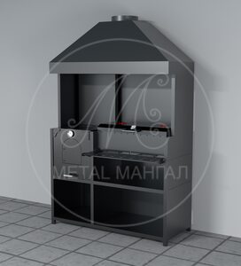 Горячая мангальная зона Аленка 120х50х185 см 