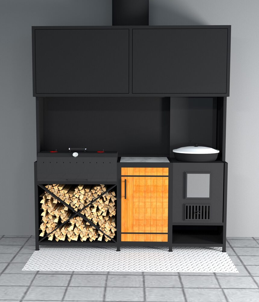 Мангал и печка под казан "БАШ"