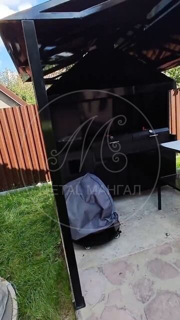 Мангальная зона с навесом